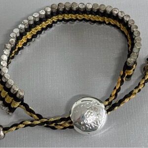 Silver and Gold Braided Bracelet